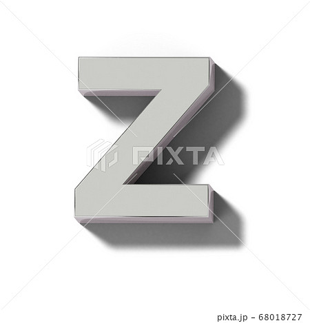 リアルなシルバーの文字ブロックのZ 68018727