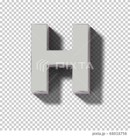 リアルなシルバーの文字ブロックのH 68018756