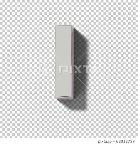 Realistic silver letter block I 68018757