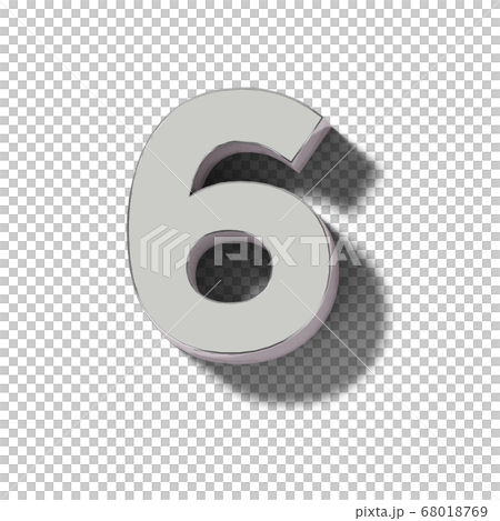 6 of realistic silver letter blocks 68018769