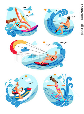 Water sport and active extreme recreation set 68020053