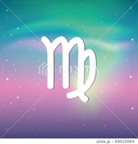 zodiac sign virgo horoscope in colorful starry sky 68020064