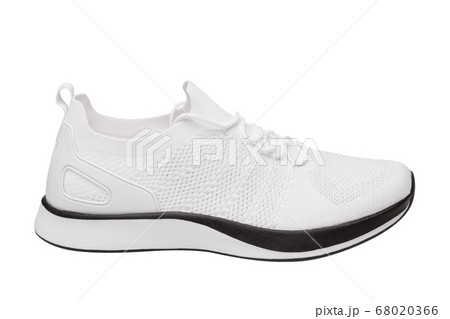 white sneakers made of cloth mesh, with a black white sneakers made of cloth mesh, with a black 68020366