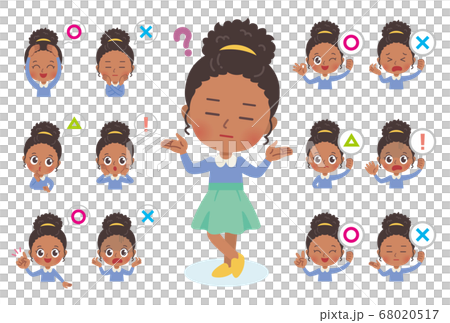 Answer girl upper body illustration 68020517