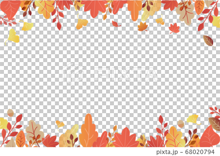 秋の紅葉フレーム素材 秋の紅葉フレーム素材 68020794