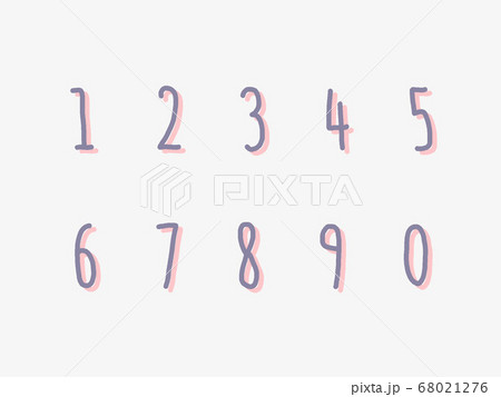 手書き 数字のイラスト素材