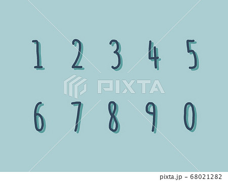 手書き 数字のイラスト素材