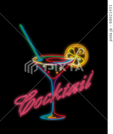 Neon Cocktailのイラスト素材