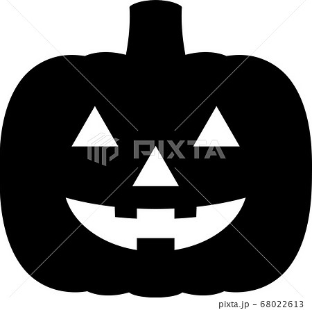ハロウィンのかぼちゃのシルエットのイラスト素材