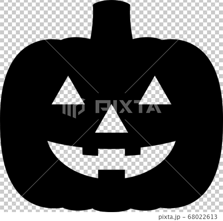 ハロウィンのかぼちゃのシルエットのイラスト素材