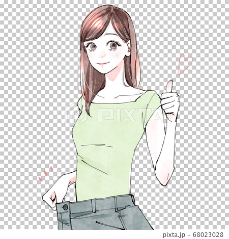 ダイエット成功した女性 ダイエット成功した女性 68023028