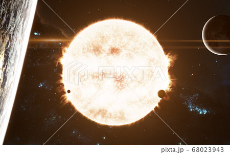 The sun. Red star of the solar system The sun. Red star of the solar system 68023943