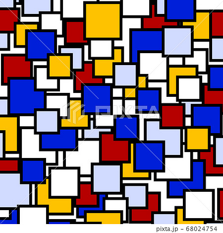 四角を多用した幾何学模様の背景素材のイラスト素材 四角を多用した幾何学模様の背景素材のイラスト素材