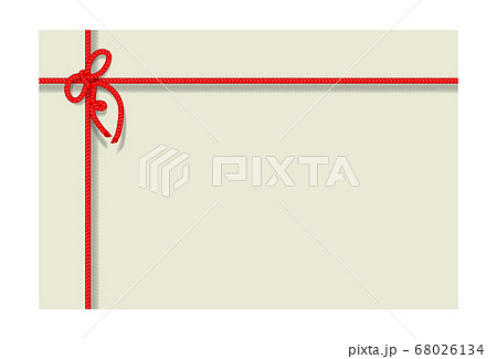 Card with bakers twine bow and Rope. 68026134