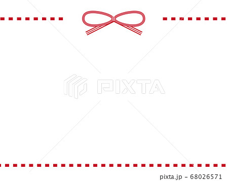 和風なおめでたいシンプルな紅白フレームのイラスト素材 和風なおめでたいシンプルな紅白フレームのイラスト素材