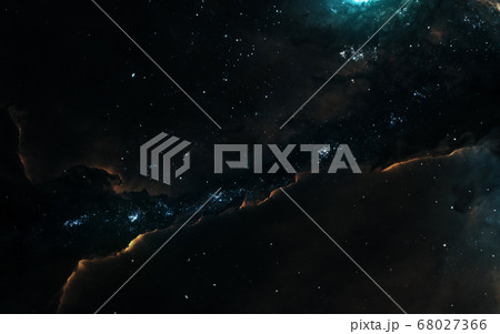 Cosmic landscape. Nebulae, star clusters. Beautiful deep space 68027366