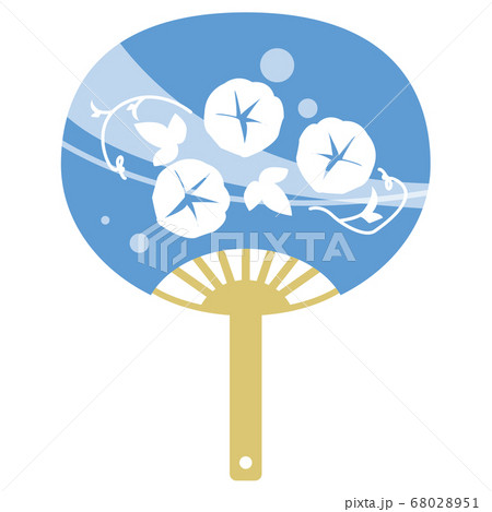 朝顔柄のうちわ 朝顔柄のうちわ 68028951