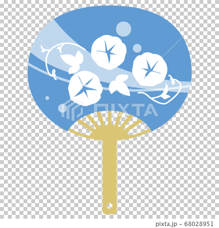 朝顔柄のうちわ 朝顔柄のうちわ 68028951