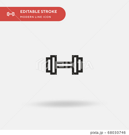 Gym Simple vector icon. Illustration symbol design template for web mobile UI element. Perfect color modern pictogram on editable stroke. Gym icons for your business project 68030746