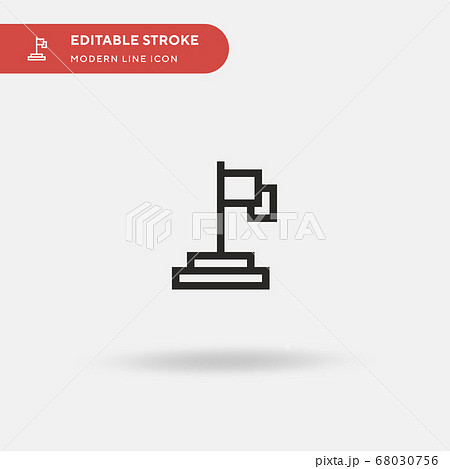 Red Flag Simple vector icon. Illustration symbol design template for web mobile UI element. Perfect color modern pictogram on editable stroke. Red Flag icons for your business project 68030756