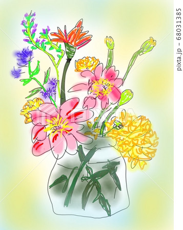 花瓶に入ったお花 68031385