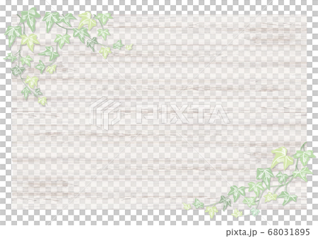 pale colour flame "Ivy plants" 手描き淡い色のアイビー白木目背景横 68031895