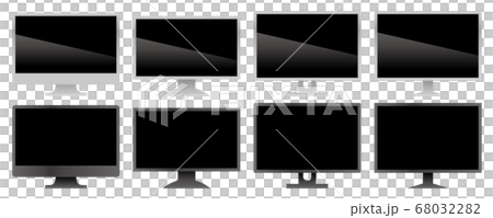 PC monitor illustration set 68032282