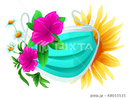 Medical mask protection against pollen and coronavirus covid 19 68033535