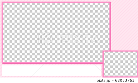 Simple Stripe Screen Frame Pink Game Live Stock Illustration