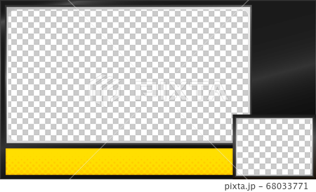 ストリートポップな画面枠 黄色 ゲーム実況 配信用のイラスト素材