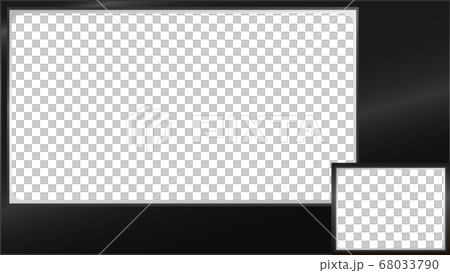 電光掲示板風の画面枠・黒・ゲーム実況・配信用 電光掲示板風の画面枠・黒・ゲーム実況・配信用 68033790