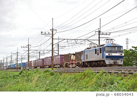 武蔵野線　東川口－南越谷　JR貨物　EF210-17（岡山） 68034043