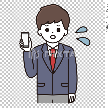 男學生智能手機圖 68035177