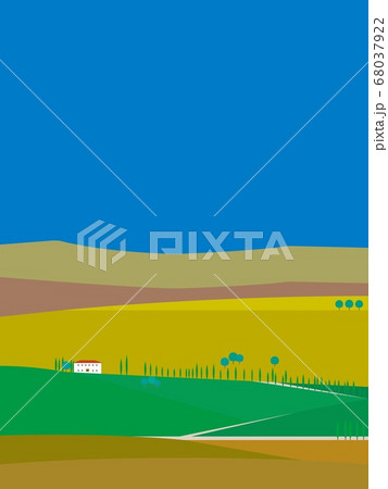 ヴァル・ドルチャ　val　d'orcia　トスカーナ　toscana　秋 68037922