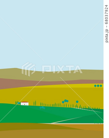 ヴァル・ドルチャ　val　d'orcia　トスカーナ　toscana　秋 68037924