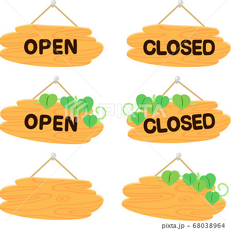 OPEN、CLOSEDのドアプレートセット 68038964