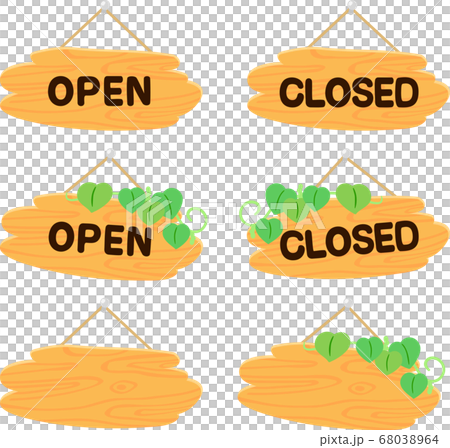 OPEN、CLOSEDのドアプレートセット 68038964