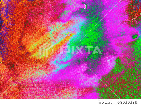 Red violet green blue fluorescent on textured paper background.  68039339