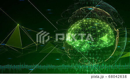 AI 人工知能 テクノロジー ネットワーク データ コンピュータ 情報 3Dイラスト 背景 バック 68042638