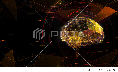 AI 人工知能 テクノロジー ネットワーク データ コンピュータ 情報 3Dイラスト 背景 バック 68042639