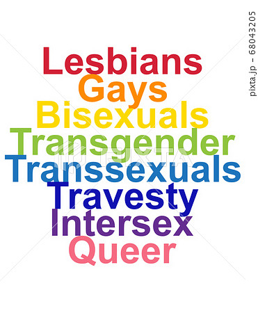 LGBT concept, motivating phrase in the colors of 68043205