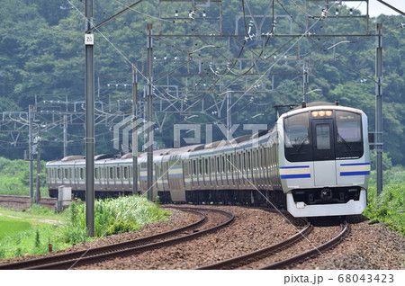 総武本線 物井-佐倉 JR東日本 E217系 Y-35編成(鎌倉) 総武本線 物井-佐倉 JR東日本 E217系 Y-35編成(鎌倉) 68043423