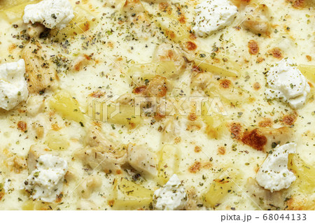 Rustic italian pizza with mozzarella cheese. Rustic italian pizza with mozzarella cheese. 68044133