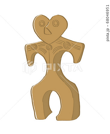 土偶　イラスト 68046951