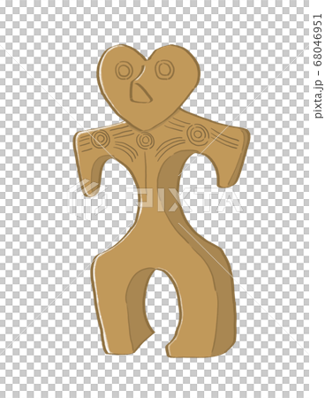 土偶　イラスト 68046951