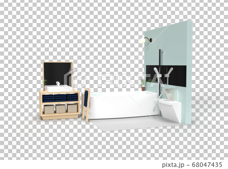 Bath time in bright time. Relax slowly. [There is no wall] 68047435