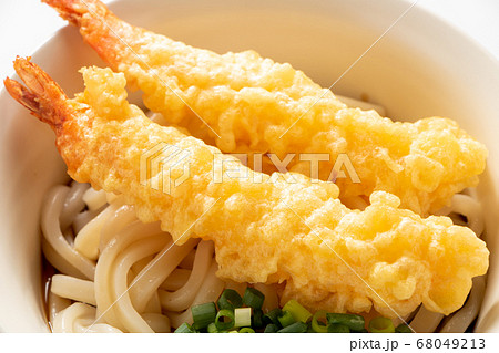 天ぷら(海老天2本)ぶっかけうどん。 68049213