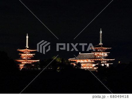 薬師寺夜景 薬師寺夜景 68049418
