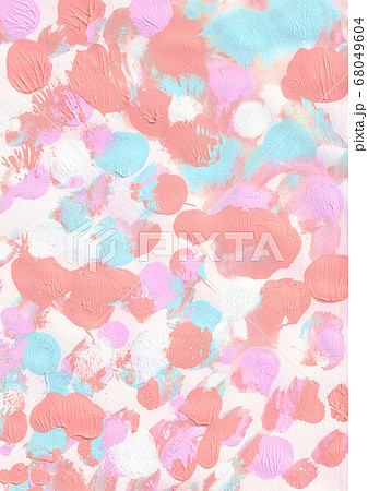 カラフルで可愛いアクリル絵の具のテクスチャのイラスト素材