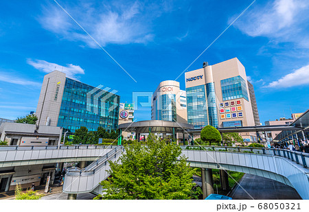 日本の川崎都市景観 溝の口駅（武蔵溝ノ口駅）前などを望む＝8月2日 68050321